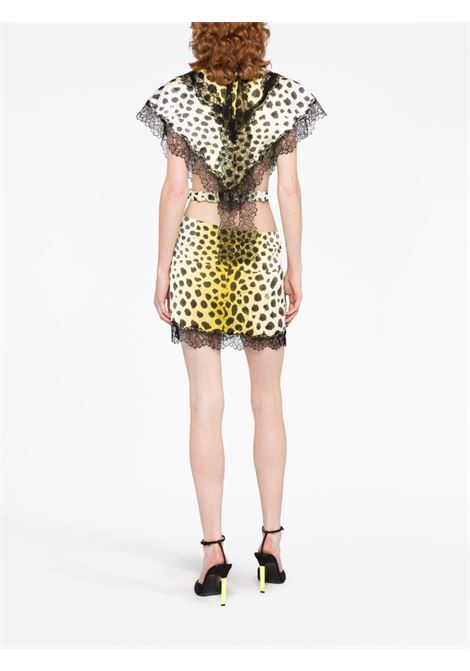 Yellow jace animal-print dress - women THE ATTICO | 236WCA199V065P499